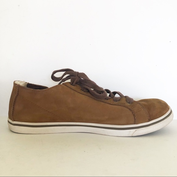 UGG Vanowen Nubuck Leather Lace Up Brown Shoes Sneakers - Picture 7 of 13